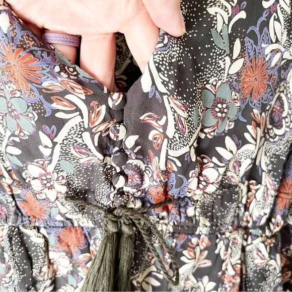 FREE People Stealing Fire Printed Mini Dress XS Boho Bohemian - Picture 5 of 10